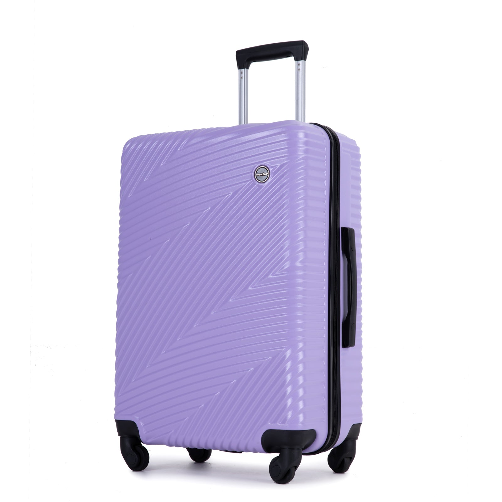 3 Piece Luggage Sets Pc Abs Lightweight Suitcase With Two Hooks, Spinner Wheels, 20 24 28 Light Purple Light Purple Abs Pc