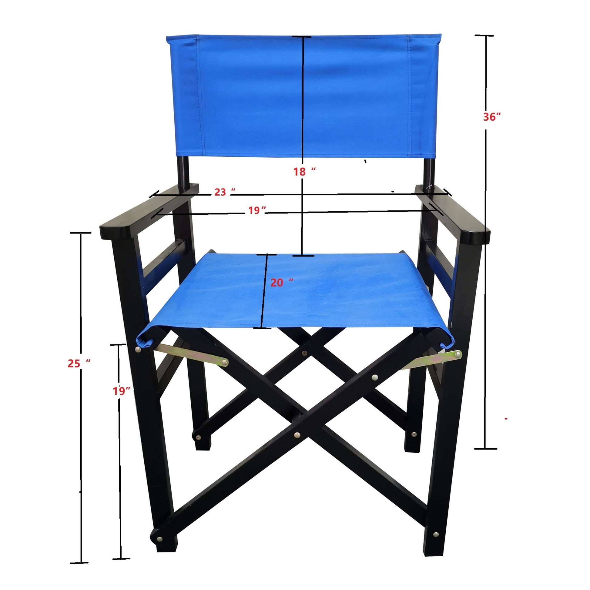 Folding Chair Wooden Director Chair Canvas Folding Chair Folding Chair 2Pcs Set Populus Canvas Colorblue Blue Solid Wood