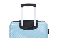 3 Piece Luggage Sets Pc Abs Lightweight Suitcase With Two Hooks, Spinner Wheels, 20 24 28 Aqua Blue Aqua Blue Abs Pc