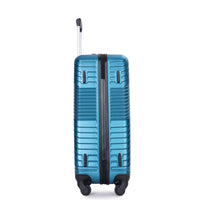 3 Piece Luggage Sets Pc Abs Lightweight Suitcase With Two Hooks, Spinner Wheels, 20 24 28 Dark Blue Dark Blue Abs Pc