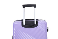 3 Piece Luggage Sets Pc Abs Lightweight Suitcase With Two Hooks, Spinner Wheels, 20 24 28 Light Purple Light Purple Abs Pc