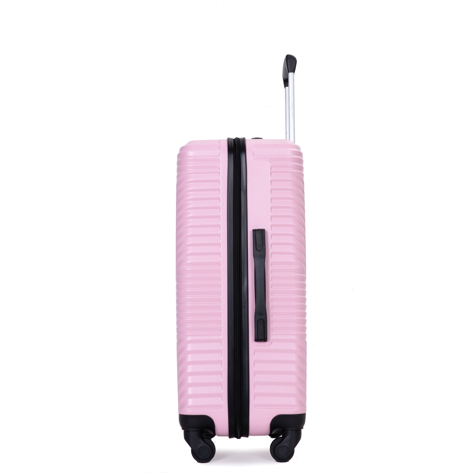 3 Piece Luggage Sets Pc Abs Lightweight Suitcase With Two Hooks, Spinner Wheels, 20 24 28 Pink Pink Abs Pc