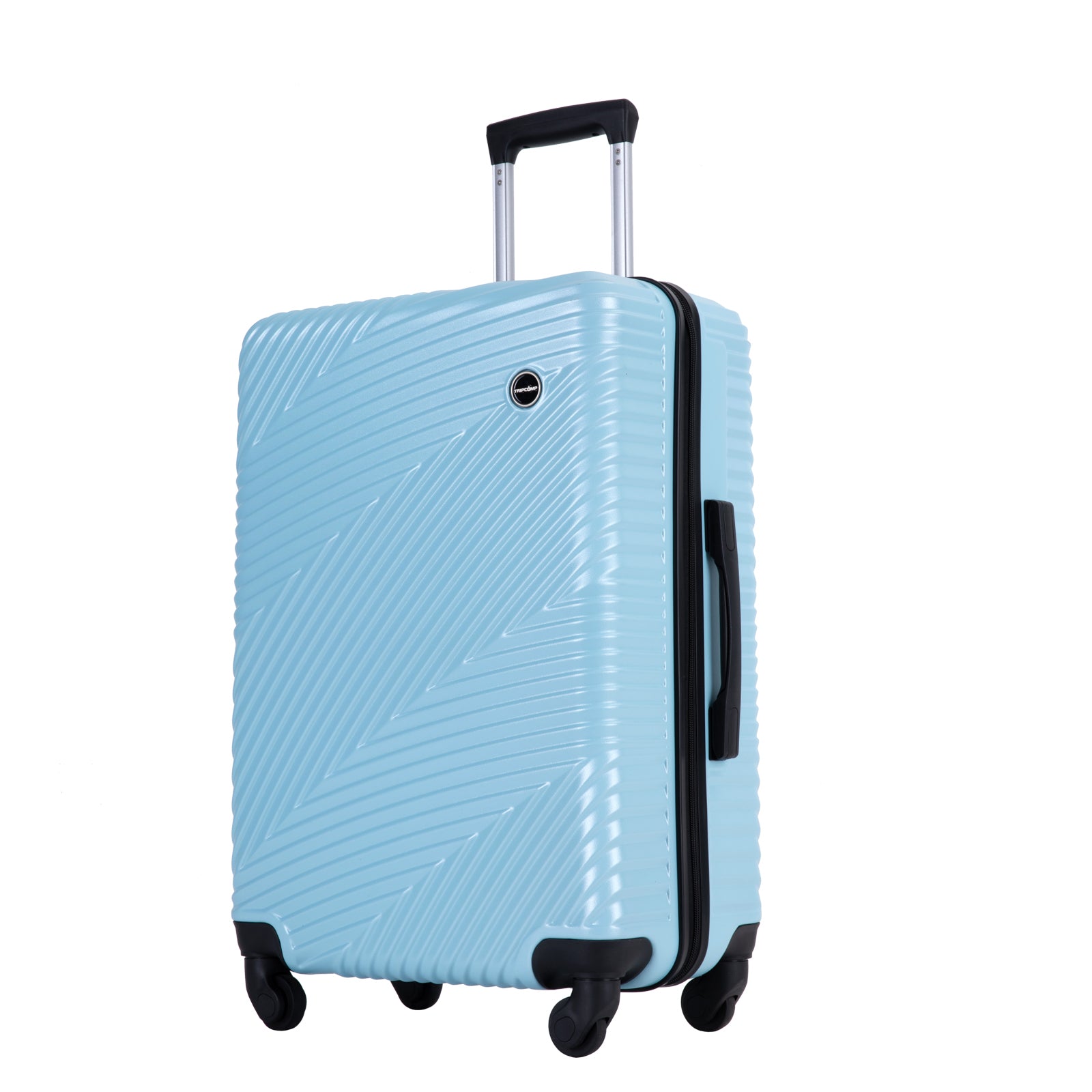 3 Piece Luggage Sets Pc Abs Lightweight Suitcase With Two Hooks, Spinner Wheels, 20 24 28 Aqua Blue Aqua Blue Abs Pc