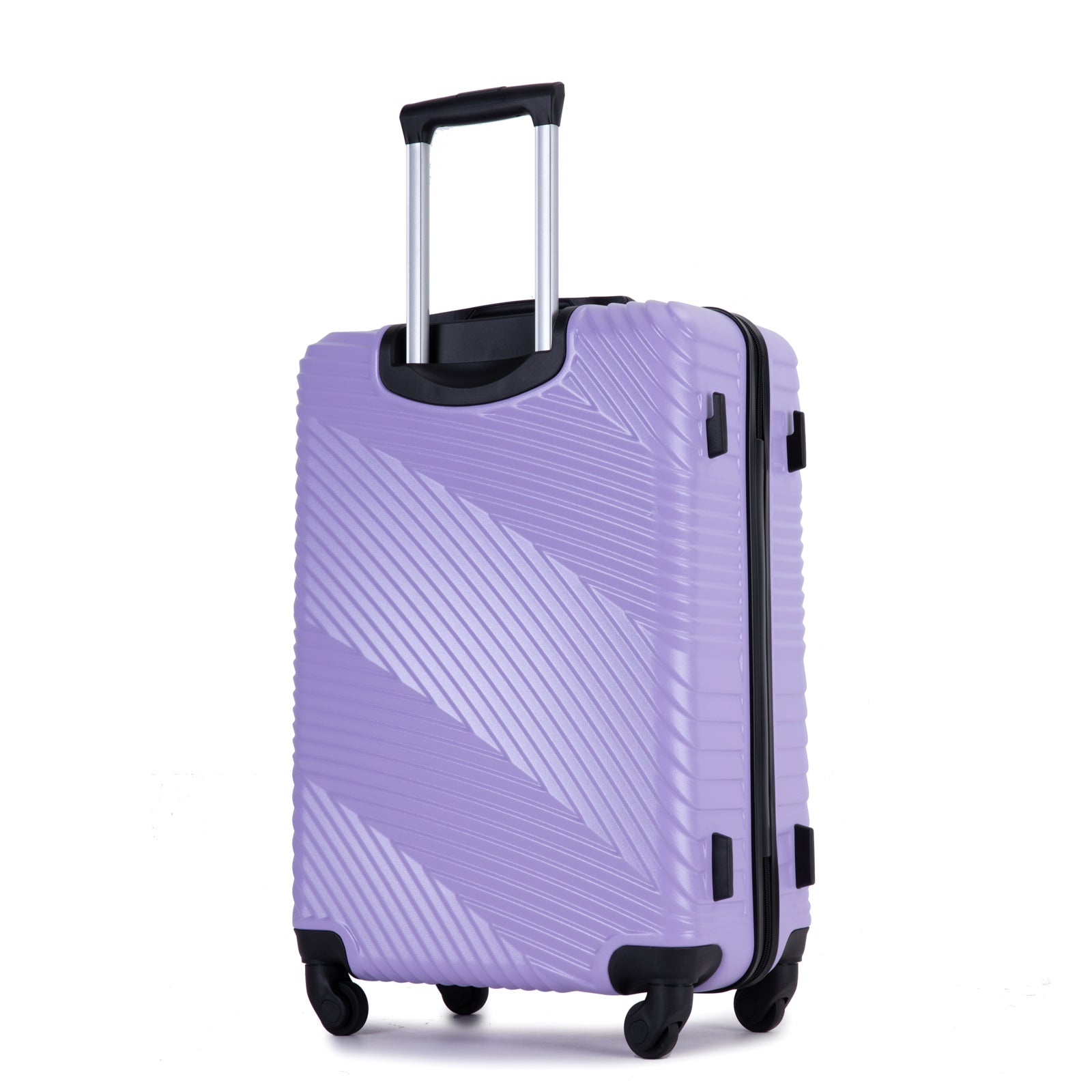 3 Piece Luggage Sets Pc Abs Lightweight Suitcase With Two Hooks, Spinner Wheels, 20 24 28 Light Purple Light Purple Abs Pc