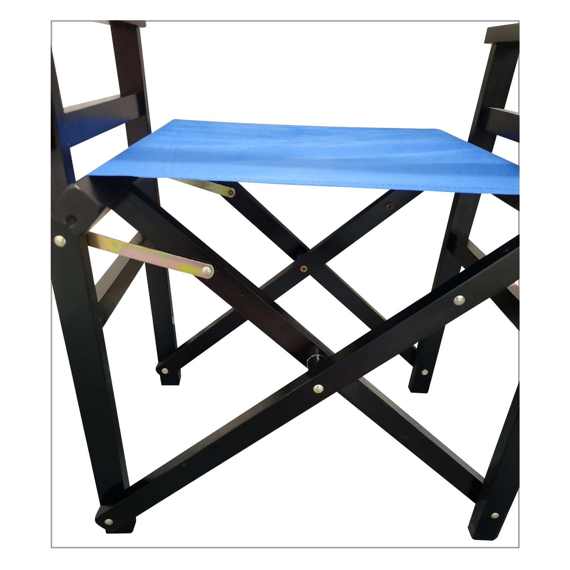 Folding Chair Wooden Director Chair Canvas Folding Chair Folding Chair 2Pcs Set Populus Canvas Colorblue Blue Solid Wood