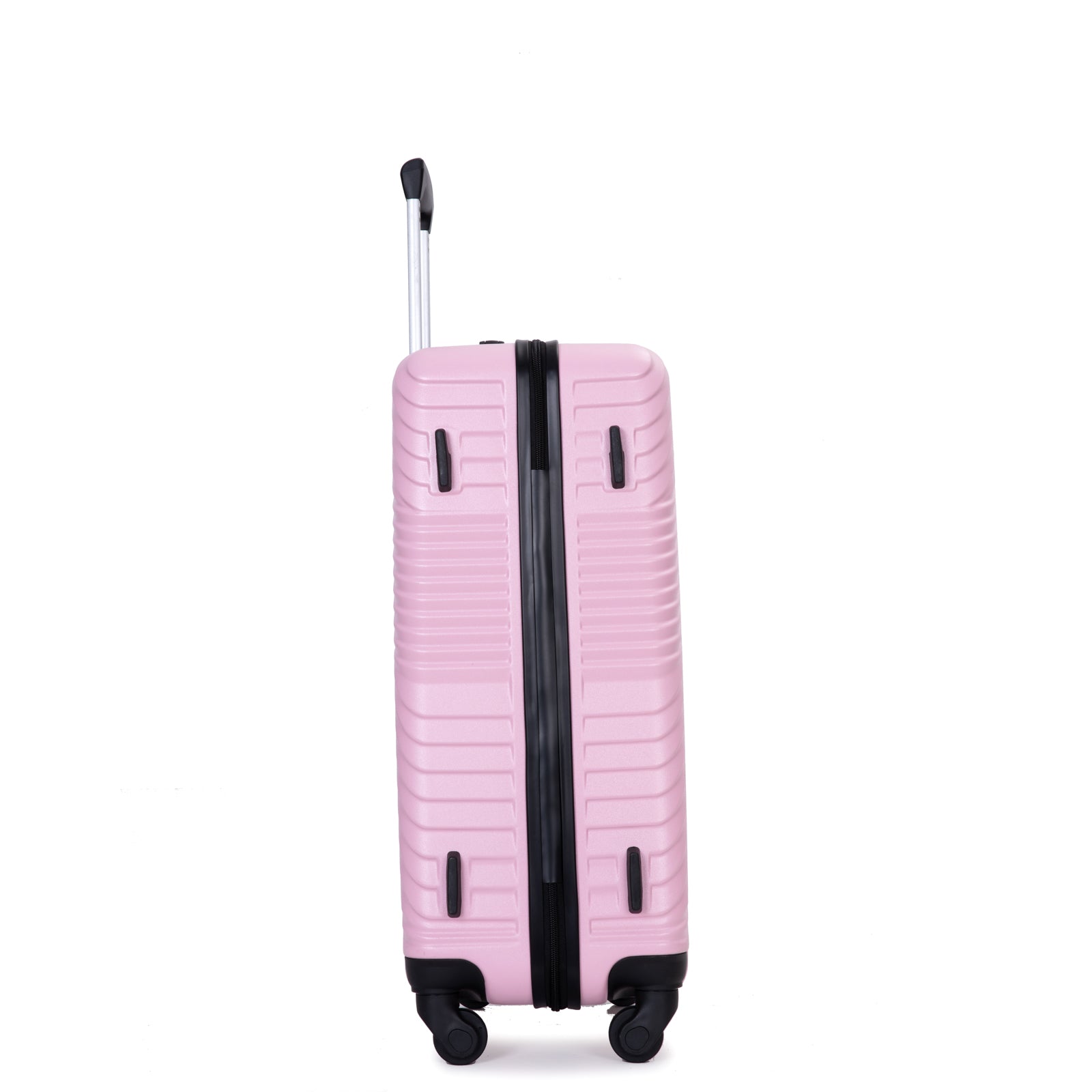 3 Piece Luggage Sets Pc Abs Lightweight Suitcase With Two Hooks, Spinner Wheels, 20 24 28 Pink Pink Abs Pc