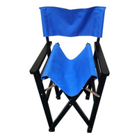 Folding Chair Wooden Director Chair Canvas Folding Chair Folding Chair 2Pcs Set Populus Canvas Colorblue Blue Solid Wood