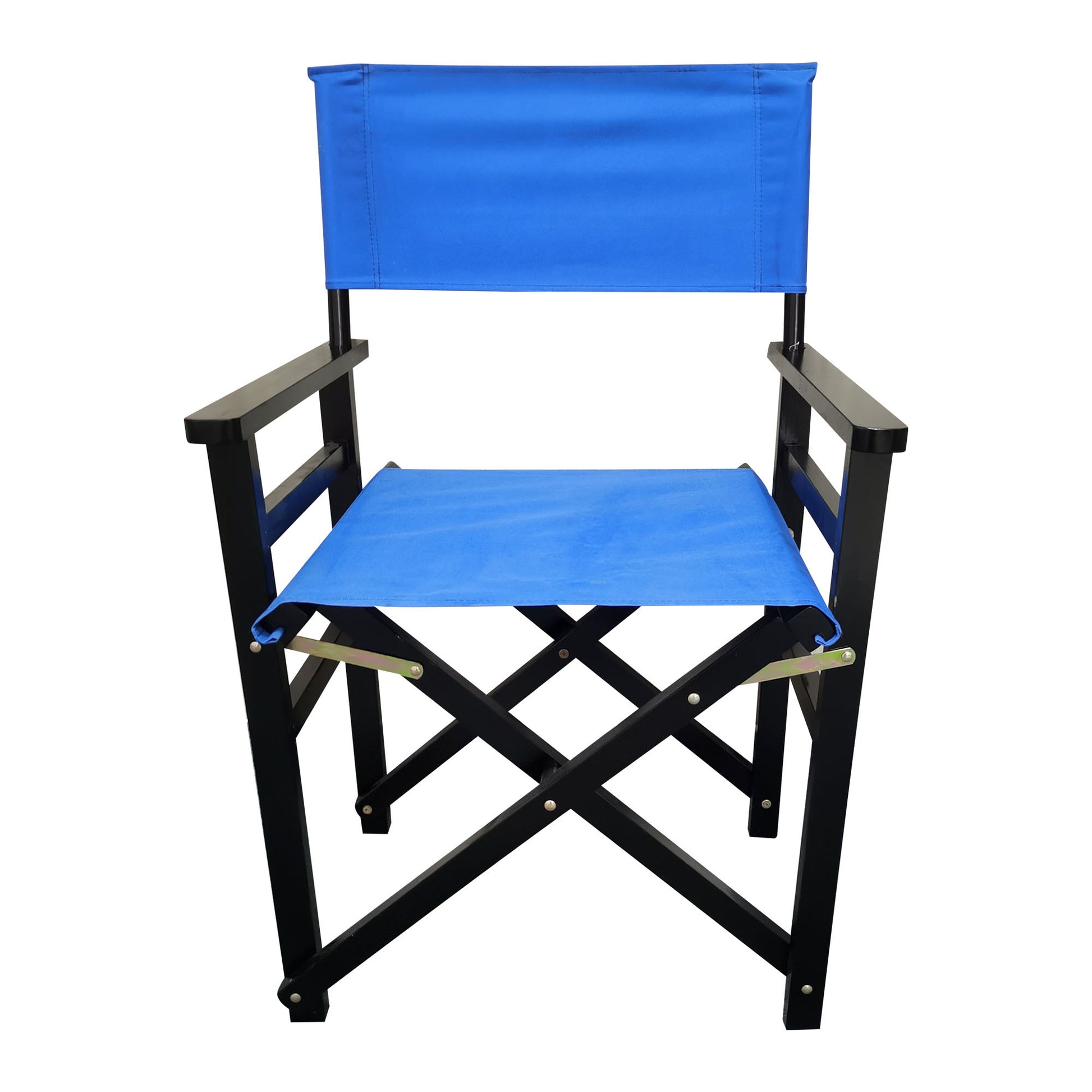 Folding Chair Wooden Director Chair Canvas Folding Chair Folding Chair 2Pcs Set Populus Canvas Colorblue Blue Solid Wood