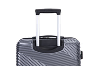 3 Piece Luggage Sets Pc Abs Lightweight Suitcase With Two Hooks, Spinner Wheels, 20 24 28 Gray Gray Abs Pc