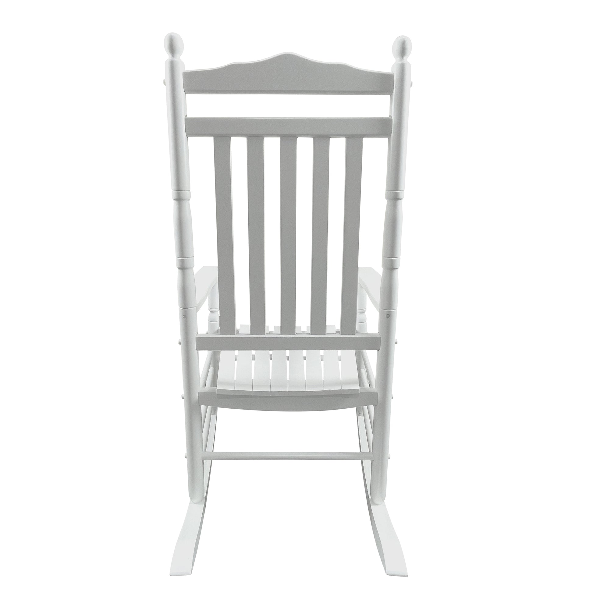 Balcony Porch Adult Rocking Chair White White Solid Wood