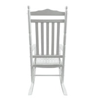 Balcony Porch Adult Rocking Chair White White Solid Wood