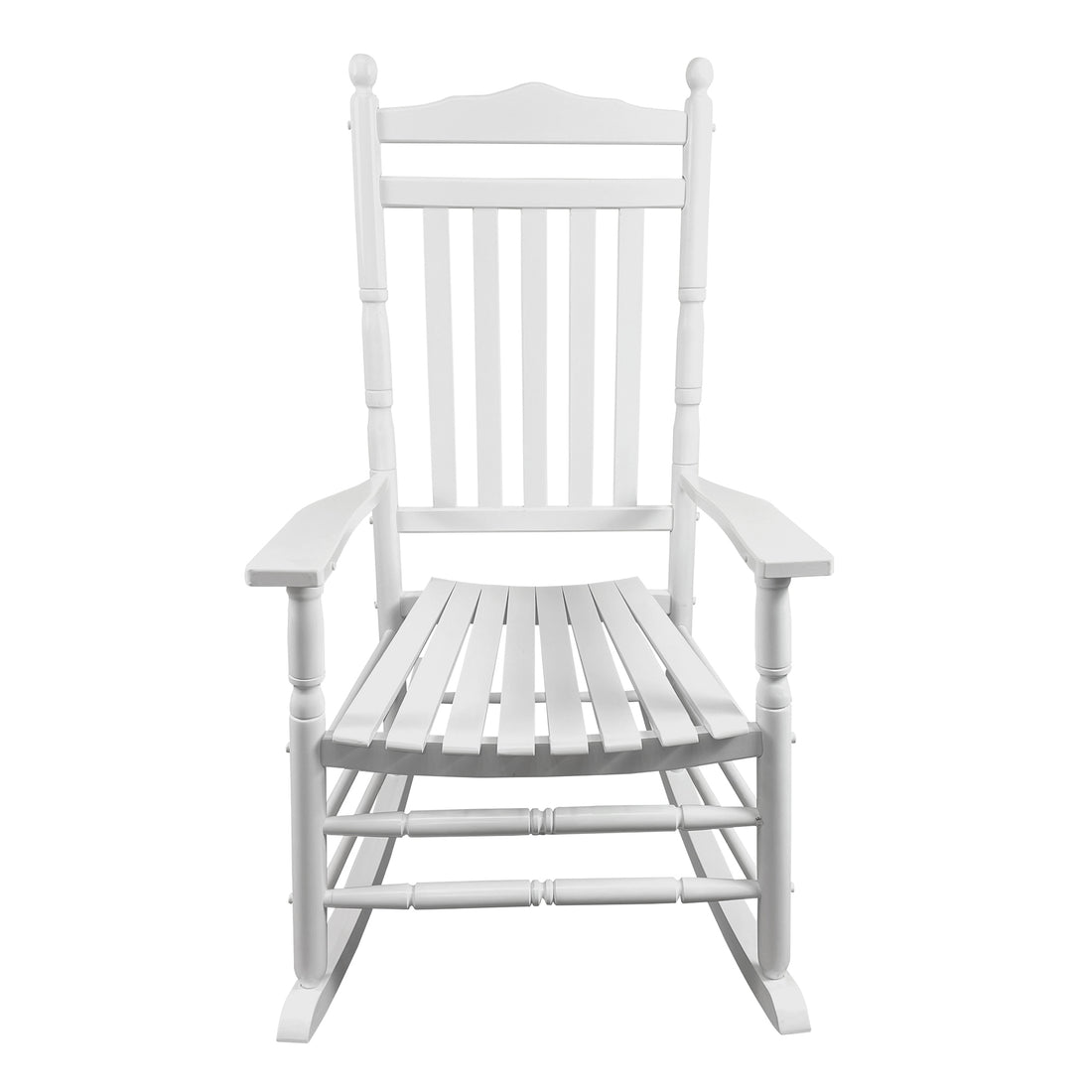 Balcony Porch Adult Rocking Chair White White Solid Wood