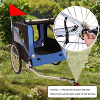 Outdoor Heavy Duty Foldable Utility Pet Stroller Dog Carriers Bicycle Trailer Black Blue Garden & Outdoor Fabric Steel