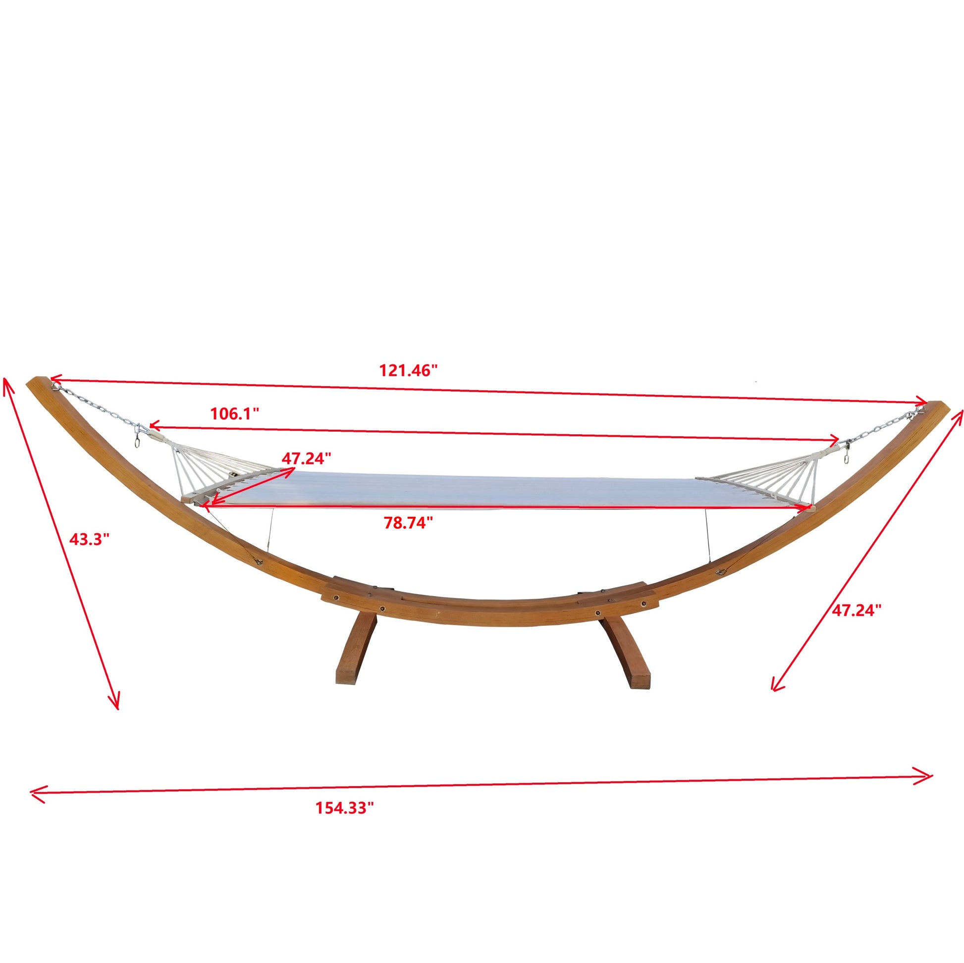 1 Person Hammock With Stand Set For Outside & Inside, Indoor Outdoor Standalone, Plywood Canvas White Mdf