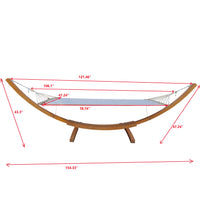 1 Person Hammock With Stand Set For Outside & Inside, Indoor Outdoor Standalone, Plywood Canvas White Mdf