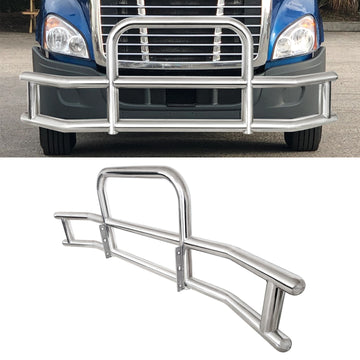 Front Bumper Deer Guard For Freightliner Cascadia 2008 2017 With Bracket G04020 Silver Stainless Steel