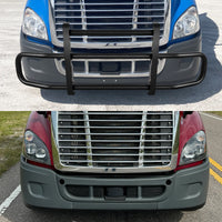 Black Lron Integrated Deer Guard For Freightliner Cascadia 2008 2017 With Brackets Black Iron