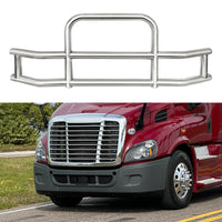 Stainless Steel Deer Guard Bumper For Freightliner Cascadia 2018 2017 With Bracketsx5 Chrome Stainless Steel