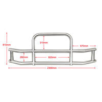 Stainless Steel Deer Guard Bumper For Freightliner Cascadia 2018 2017 With Bracketsx5 Chrome Stainless Steel