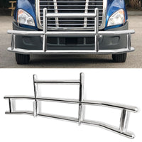 Front Bumper Deer Guard For Freightliner Cascadia 2008 2017 With Bracket G04018 Silver Stainless Steel