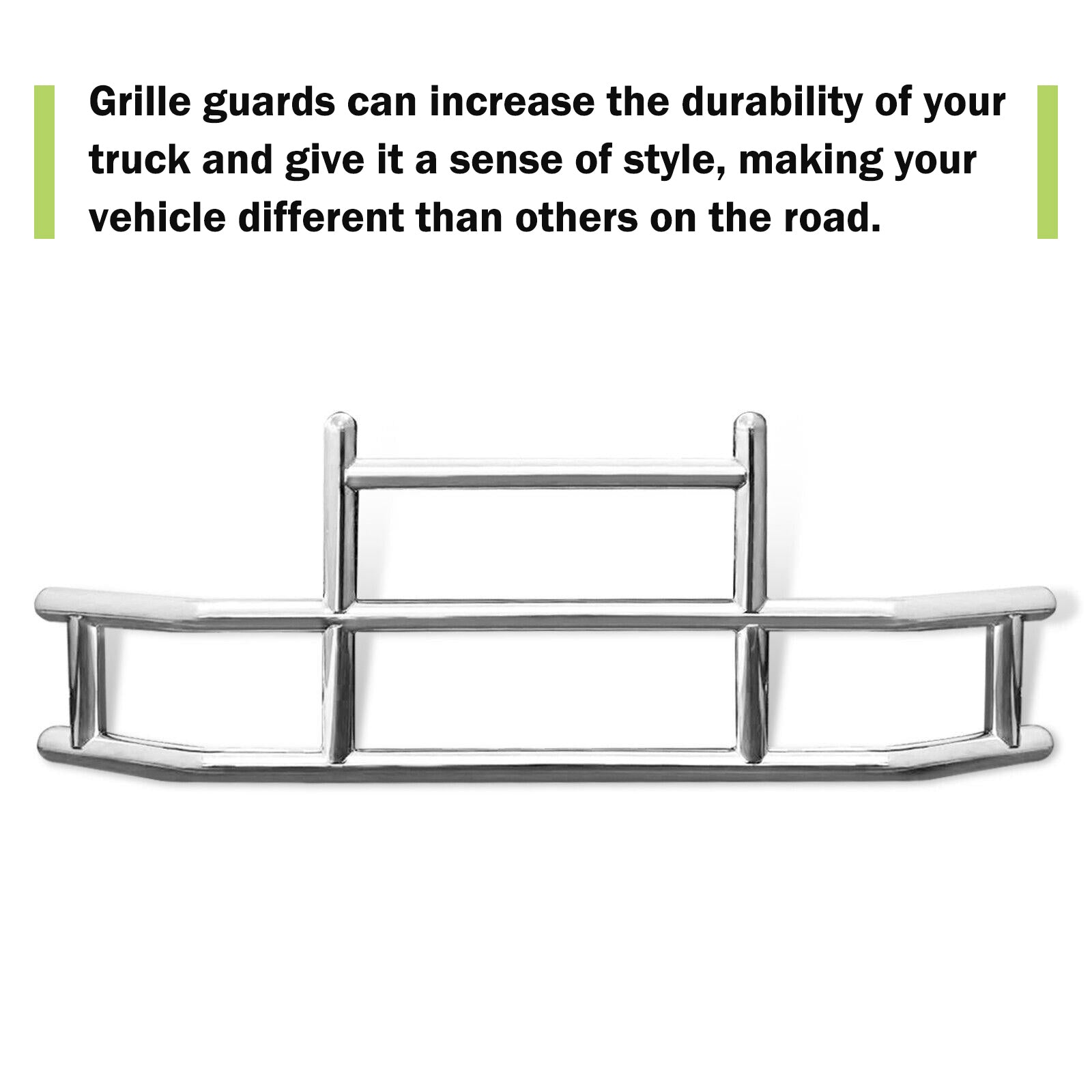 Front Bumper Deer Guard For Freightliner Cascadia 2008 2017 With Bracket G04018 Silver Stainless Steel