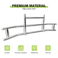 Front Bumper Deer Guard For Freightliner Cascadia 2008 2017 With Bracket G04018 Silver Stainless Steel