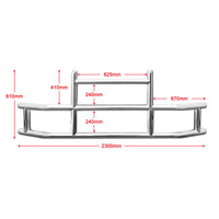 Front Bumper Deer Guard For Kenworth T660 T680 2008 2021 With Bracket G04018 Silver Stainless Steel