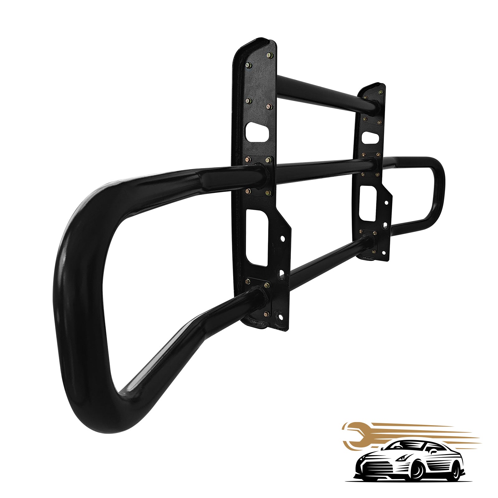 Black Lron Integrated Deer Guard For Kenworth T680 2022 With Brackets Black Iron