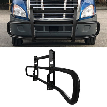 Black Lron Integrated Deer Guard For Freightliner Cascadia 2008 2017 With Brackets Black Iron