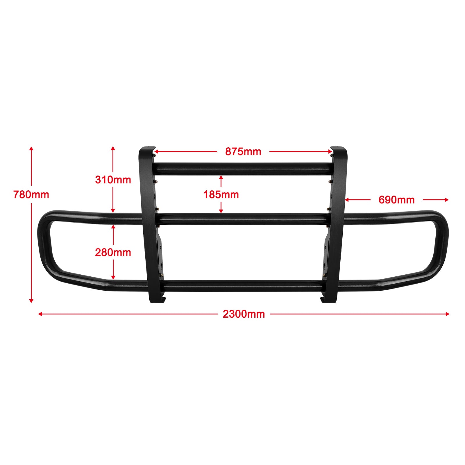 Black Lron Integrated Deer Guard For Volvo Vn Vnl 2004 2017 With Brackets Black Iron