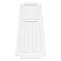 24" X 80" Five Panel Real Primed Door Slab 6.6Ft Barn Door Sliding Hardware Adjustable Floor Guider Pull Handle, Diy Unfinished Paneled Door, Modern Interior Barn Door, Moisture Proof White Mdf