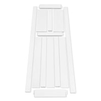 28" X 84" Five Panel Real Primed Door Slab 6.6Ft Barn Door Sliding Hardware Adjustable Floor Guider Pull Handle, Diy Unfinished Paneled Door, Modern Interior Barn Door, Moisture Proof White Mdf