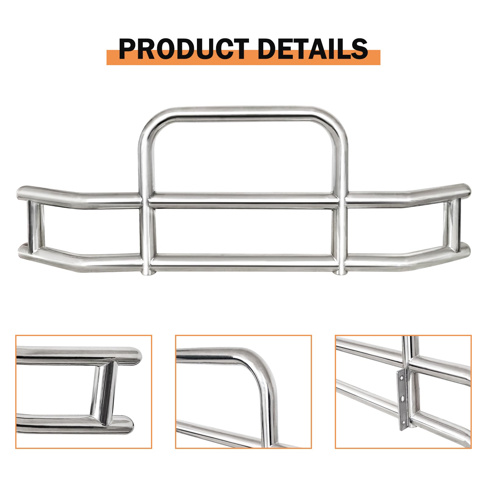 Front Bumper Deer Guard For International Prostar 2008 2016 With Bracket G04020 Silver Stainless Steel