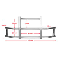 Stainless Steel Deer Guard Bumper For Kenworth T680 2008 2021 With Brackets Chrome Stainless Steel