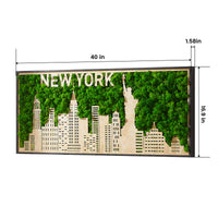 York Moss City Metal Wall Art Medium Green Iron