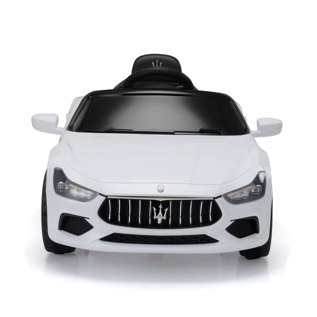 Maserati Ghibli Licensed 12V Kids Ride On Car With Remote Control, Music And Lights,White White Polypropylene
