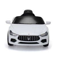 Maserati Ghibli Licensed 12V Kids Ride On Car With Remote Control, Music And Lights,White White Polypropylene