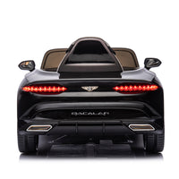 12V Battery Powered Ride On Car For Kids, Licensed Bentley Bacalar, Remote Control Toy Vehicle With Music Player, Led Light, 2 Driving Modes Black Polypropylene