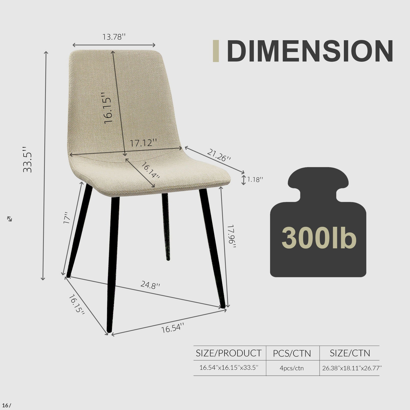 47" Modern Minimalist Mdf Dining Table, Walnut Color Metal Legs And Beige Dining Chair For 4Small Sized Desktop, Computer Desk, Office Desk, Kitchen Table, For 4 Seat.Suitable For Home & Kitchen