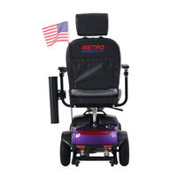 Max Plus Purple 4 Wheels Outdoor Compact Mobility Scooter With 2Pcs*20Ah Lead Acid Battery, 16 Miles, Cup Holders & Usb Charger Port Purple Metal