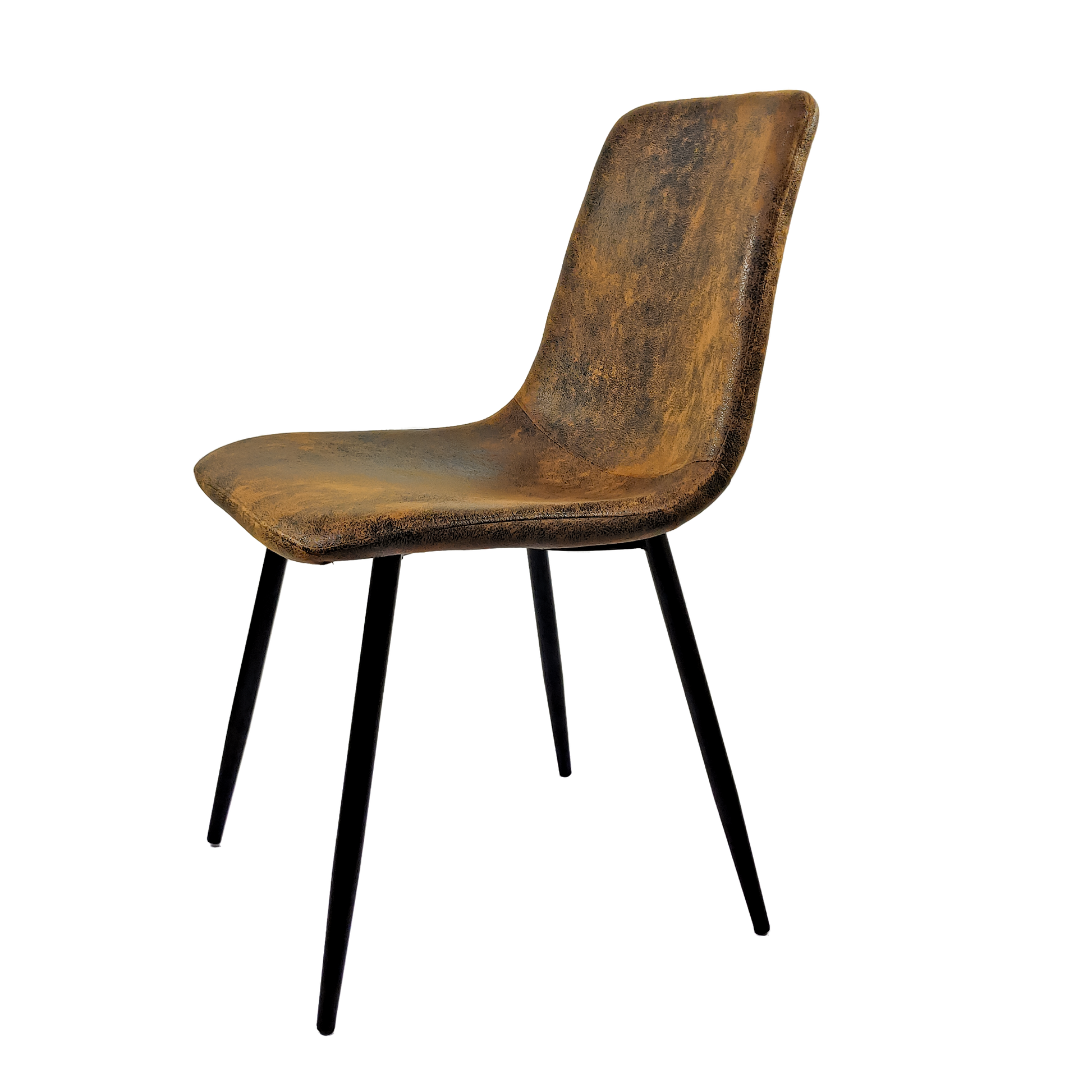 Mdf Wood Colour Dining Table And Modern Dining Chairs Set Of 4, Mid Century Wooden Kitchen Table Set, Metal Base & Legs, Dining Room Table And Suede Chairs Natural Wood Brown Kitchen Mid Century