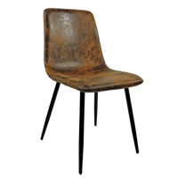 Mdf Wood Colour Dining Table And Modern Dining Chairs Set Of 4, Mid Century Wooden Kitchen Table Set, Metal Base & Legs, Dining Room Table And Suede Chairs Natural Wood Brown Kitchen Mid Century