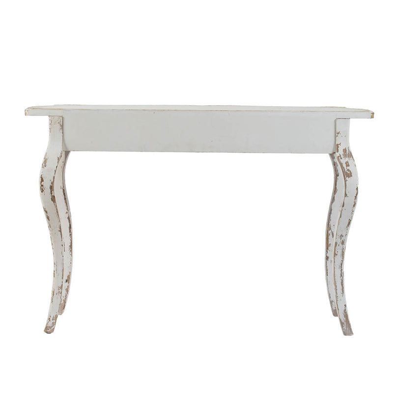 46" X 16.5" X 30" Slimline Whitewash Console Table, For Hallway Living Room Bedroom White Washed Magnesium Oxide