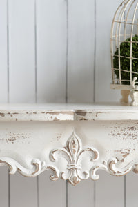 46" X 16.5" X 30" Slimline Whitewash Console Table, For Hallway Living Room Bedroom White Washed Magnesium Oxide