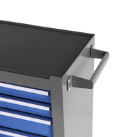 Rolling Tool Chest With 7 Drawer Tool Box With Wheels Multifunctional Tool Cart Mechanic Tool Storage Cabinet For Garage, Warehouse, Workshop, Repair Shop Blue Grey Steel