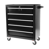 5 Drawers Rolling Tool Chest Cabinet With Wheels, Tool Storage Cabinet And Tool Box Organizer For Garage Warehouse Workshop, Black Black Steel
