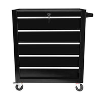 5 Drawers Rolling Tool Chest Cabinet With Wheels, Tool Storage Cabinet And Tool Box Organizer For Garage Warehouse Workshop, Black Black Steel