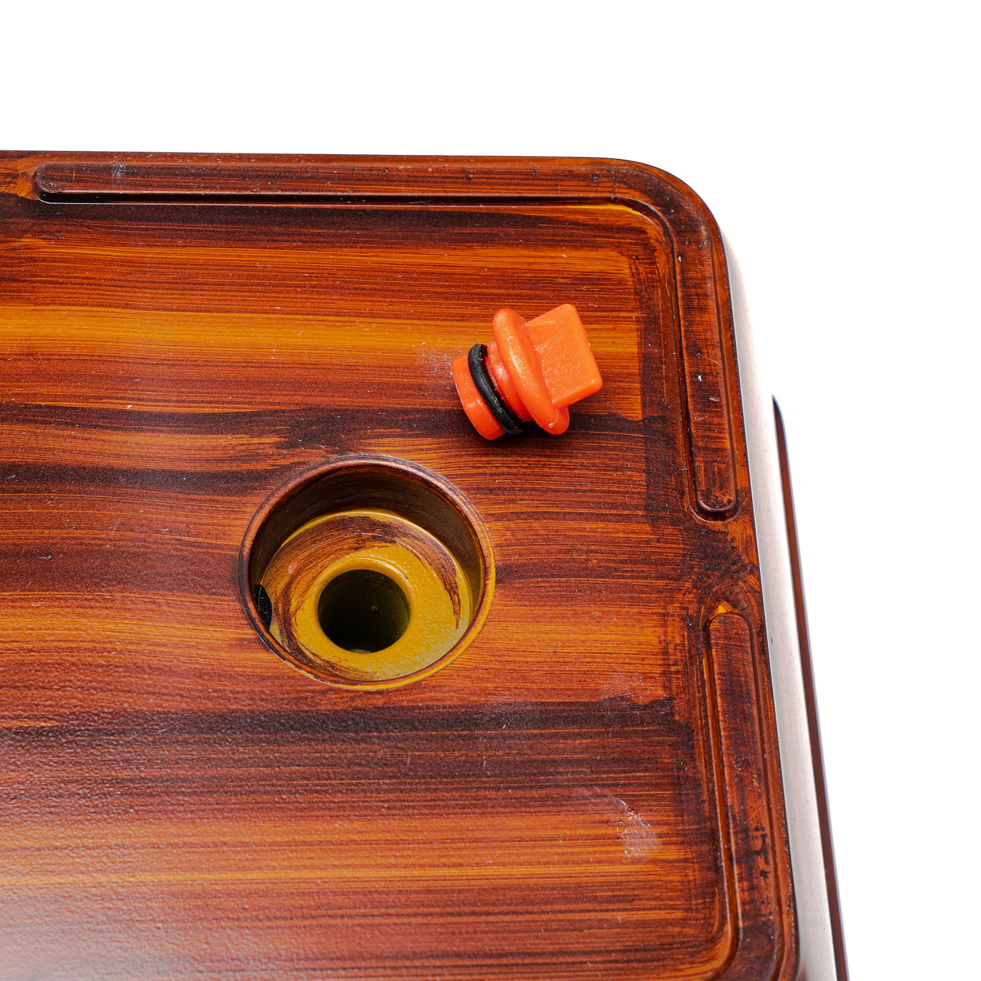 7.8 In. Dark Wood Plastic Rectangle Self Watering Planter Pot Dark Brown Abs
