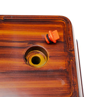 7.8 In. Dark Wood Plastic Rectangle Self Watering Planter Pot Dark Brown Abs