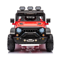 24V Ride On Large Pickup Truck Car For Kids,Ride On 4Wd Toys With Remote Control,Parents Can Assist In Driving,Bluetooth Music Version,Pickup Truck Design With Spacious Storage In The Rear. Red Polyethylene